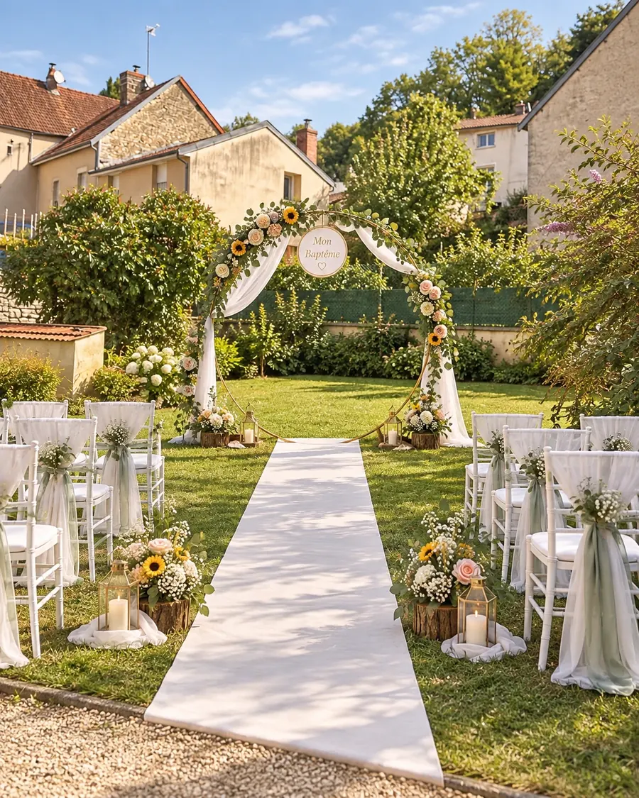 Décoration événementielle de jardin en Côte-d’Or
